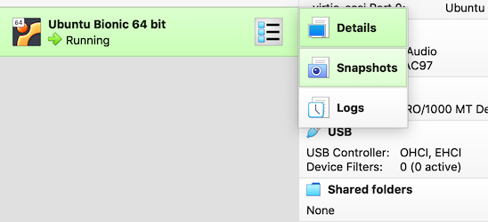Details Snapshot Button