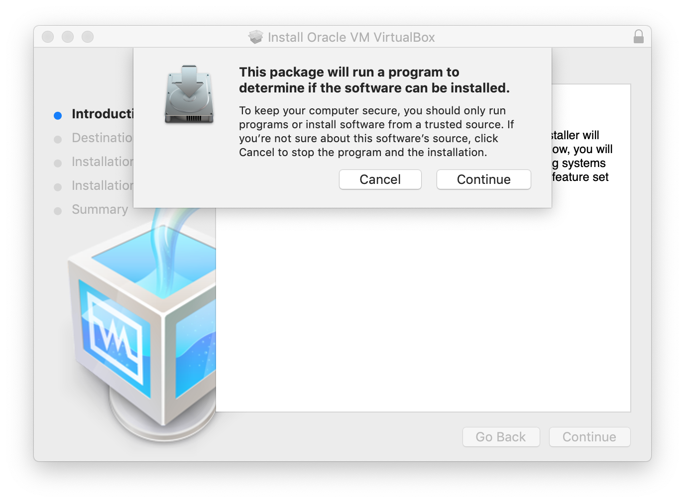 VirtualBoc Install Start